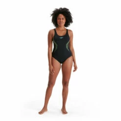 Speedo Black Placement Muscleback Swimsuit