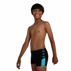 Speedo Black Boom Logo Swim Shorts -Speedo shop unnamed file 1096