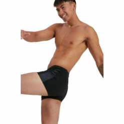 Speedo Black Boom Logo Splice Aqua Shorts -Speedo shop unnamed file 1140