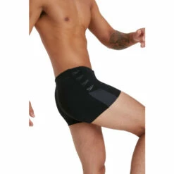 Speedo Black Boom Logo Splice Aqua Shorts -Speedo shop unnamed file 1141