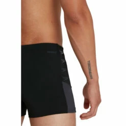 Speedo Black Boom Logo Splice Aqua Shorts -Speedo shop unnamed file 1143