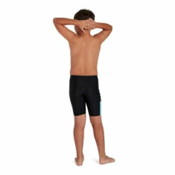 Speedo Black Boom Logo Splice Jammer Swim Shorts -Speedo shop unnamed file 1150