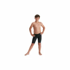 Speedo Black Boom Logo Splice Jammer Swim Shorts -Speedo shop unnamed file 1151