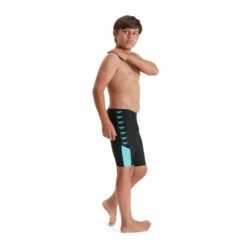 Speedo Black Boom Logo Splice Jammer Swim Shorts -Speedo shop unnamed file 1152