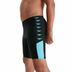Speedo Black Boom Logo Splice Jammer Swim Shorts -Speedo shop unnamed file 1156