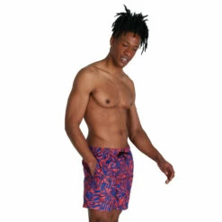 Speedo Blue Printed Leisure 16" Swim Shorts