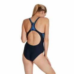 Speedo Blue Allover Panel Laneback Swimsuit -Speedo shop unnamed file 117
