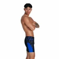 Speedo Eco Splice Mid Jammer Black Swim Shorts -Speedo shop unnamed file 1216