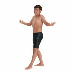 Speedo Plastisol Placement Jammer Black Swim Shorts -Speedo shop unnamed file 1225