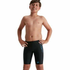 Speedo Plastisol Placement Jammer Black Swim Shorts -Speedo shop unnamed file 1226