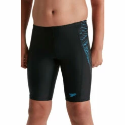 Speedo Plastisol Placement Jammer Black Swim Shorts -Speedo shop unnamed file 1227