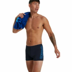 Speedo Blue Boom Logo Placement Swim Shorts