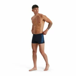 Speedo Blue Boom Logo Placement Swim Shorts -Speedo shop unnamed file 1268