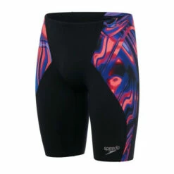 Speedo Allover Digital V-Cut Jammer Black Swim Shorts -Speedo shop unnamed file 1324