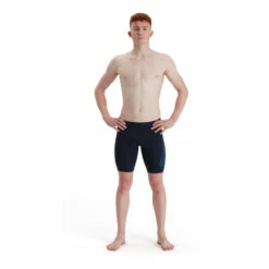 Speedo Navy Blue Boom Logo Placement Jammer Swim Shorts
