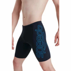 Speedo Navy Blue Boom Logo Placement Jammer Swim Shorts -Speedo shop unnamed file 1385