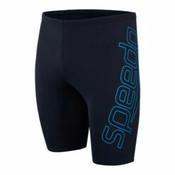 Speedo Navy Blue Boom Logo Placement Jammer Swim Shorts -Speedo shop unnamed file 1387