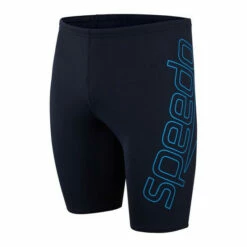 Speedo Navy Blue Boom Logo Placement Jammer Swim Shorts -Speedo shop unnamed file 1390