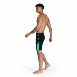 Speedo Black Boom Logo Splice Jammer Shorts 2 Speedo Black Boom Logo Splice Jammer Shorts -Speedo shop unnamed file 1519