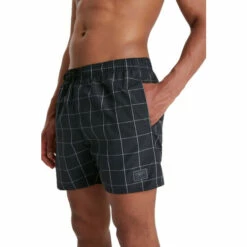 Speedo Black Check Leisure 16" Water Shorts