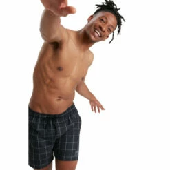 Speedo Black Check Leisure 16" Water Shorts -Speedo shop unnamed file 1543