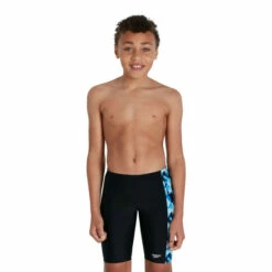 Speedo Allover Panel Jammer Black Swim Shorts