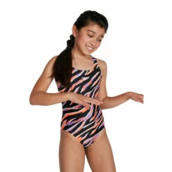 Speedo Black Allover Medalist Swimsuit