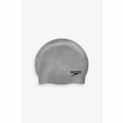 Speedo Grey Plain Moulded Silicone Cap