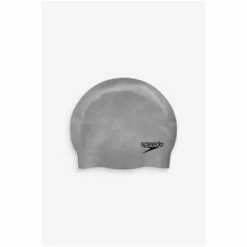 Speedo Grey Plain Moulded Silicone Cap -Speedo shop unnamed file 1684