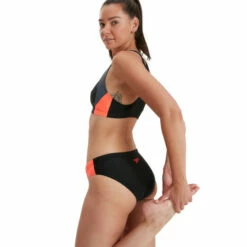 Speedo Black Colourblock Splice Two-Piece Bikini -Speedo shop unnamed file 1750