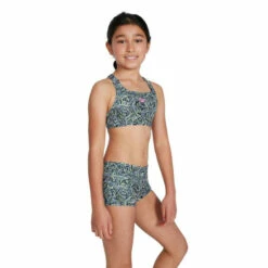 Speedo Pink Allover Boyleg Bikini Top