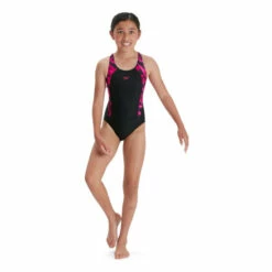 Speedo Black Hyper Boom Splice Muscleback Swimsuit
