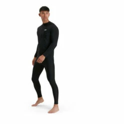 Speedo Black Zip Long Sleeve Top -Speedo shop unnamed file 1845