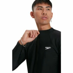 Speedo Black Zip Long Sleeve Top -Speedo shop unnamed file 1847
