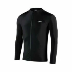 Speedo Black Zip Long Sleeve Top -Speedo shop unnamed file 1849