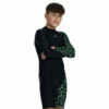 Speedo Black Printed Long Sleeve Rash Top