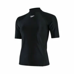Speedo Black Short Sleeve Rash Top -Speedo shop unnamed file 1875