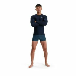 Speedo Navy Blue Long Sleeve Rash Top -Speedo shop unnamed file 1886