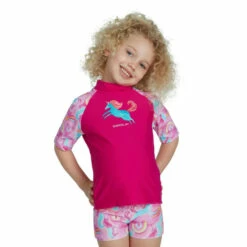 Speedo Pink Short Sleeve Printed Rash Top Set 3 Speedo Pink Short Sleeve Printed Rash Top Set -Speedo shop unnamed file 1931