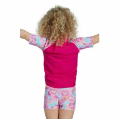 Speedo Pink Short Sleeve Printed Rash Top Set 4 Speedo Pink Short Sleeve Printed Rash Top Set -Speedo shop unnamed file 1932