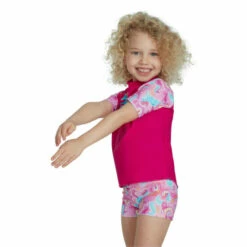 Speedo Pink Short Sleeve Printed Rash Top Set 5 Speedo Pink Short Sleeve Printed Rash Top Set -Speedo shop unnamed file 1933