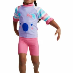 Speedo Purple Jammer Rash Top Set