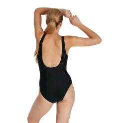 Speedo Placement U Back Black Swimsuit -Speedo shop unnamed file 278