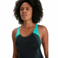 Speedo Black Plastisol Laneback Swimsuit -Speedo shop unnamed file 30