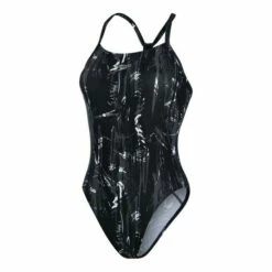 Speedo Allover Rippleback Black Swimsuit -Speedo shop unnamed file 302