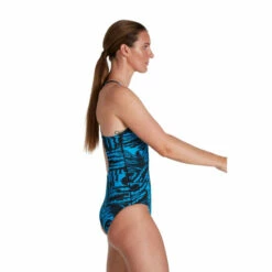 Speedo Allover Fixed Black Crossback Swimsuit -Speedo shop unnamed file 340