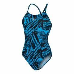 Speedo Allover Fixed Black Crossback Swimsuit -Speedo shop unnamed file 345