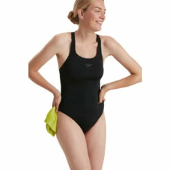 Speedo Black Eco Endurance+ Kickback Swimsuit -Speedo shop unnamed file 359