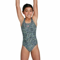 Speedo Pink Allover Medalist Swimsuit