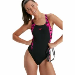 Speedo shop 40 Speedo Hyperboom Black Splice Muscleback Swimsuit